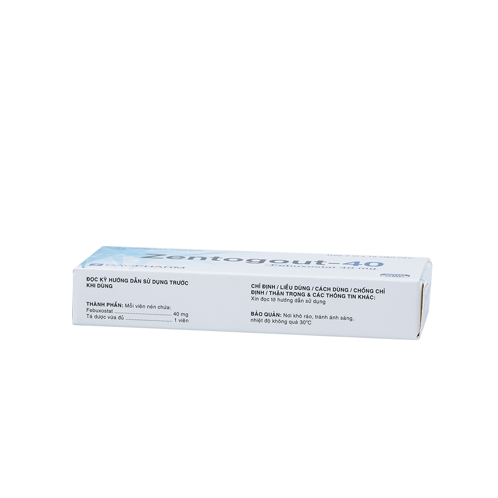 ZENTOGOUT-40 Hộp 20 Viên Davipharm