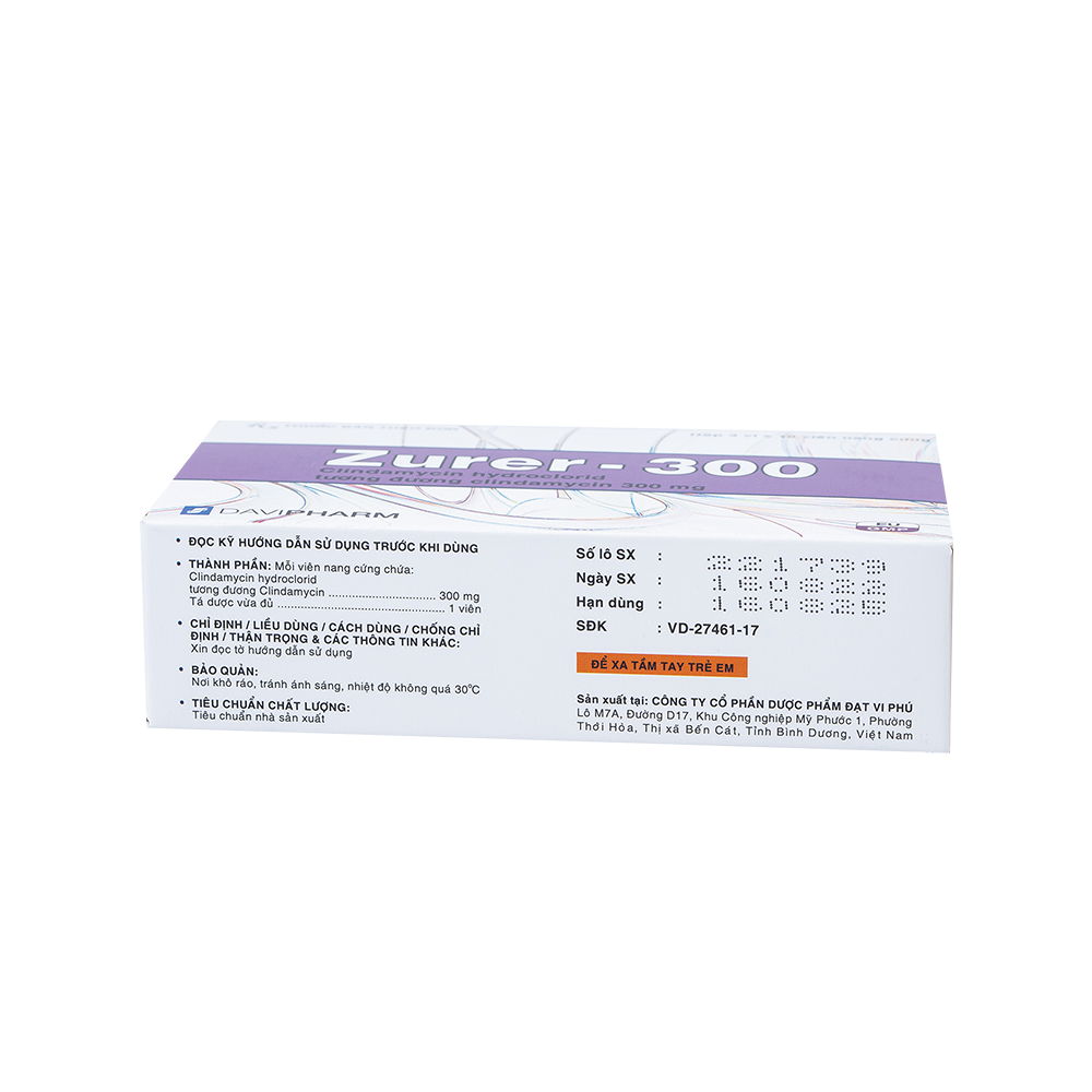 ZURER-300 Hộp 30 Viên Davipharm