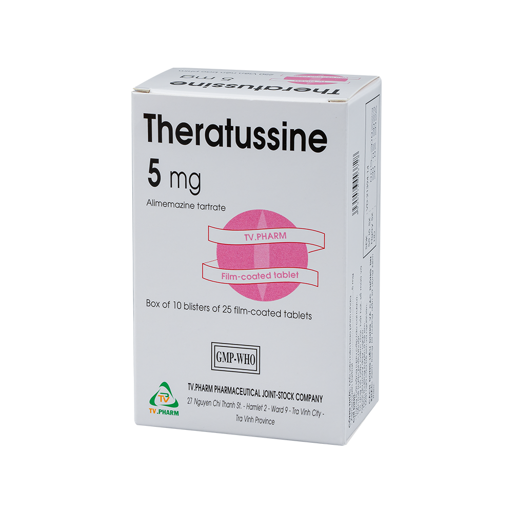 Theratussine v/25,h/250 Hộp 10 vỉ x 25 viên TVPharma