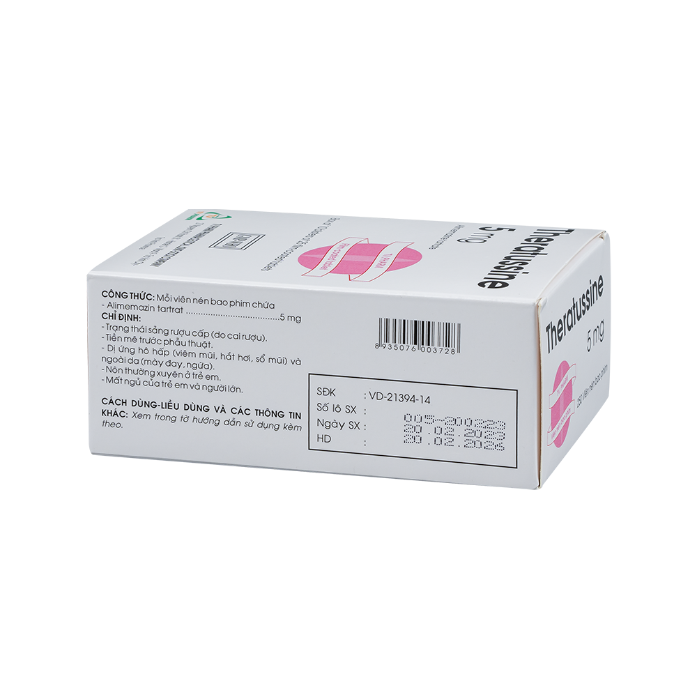 Theratussine v/25,h/250 Hộp 10 vỉ x 25 viên TVPharma