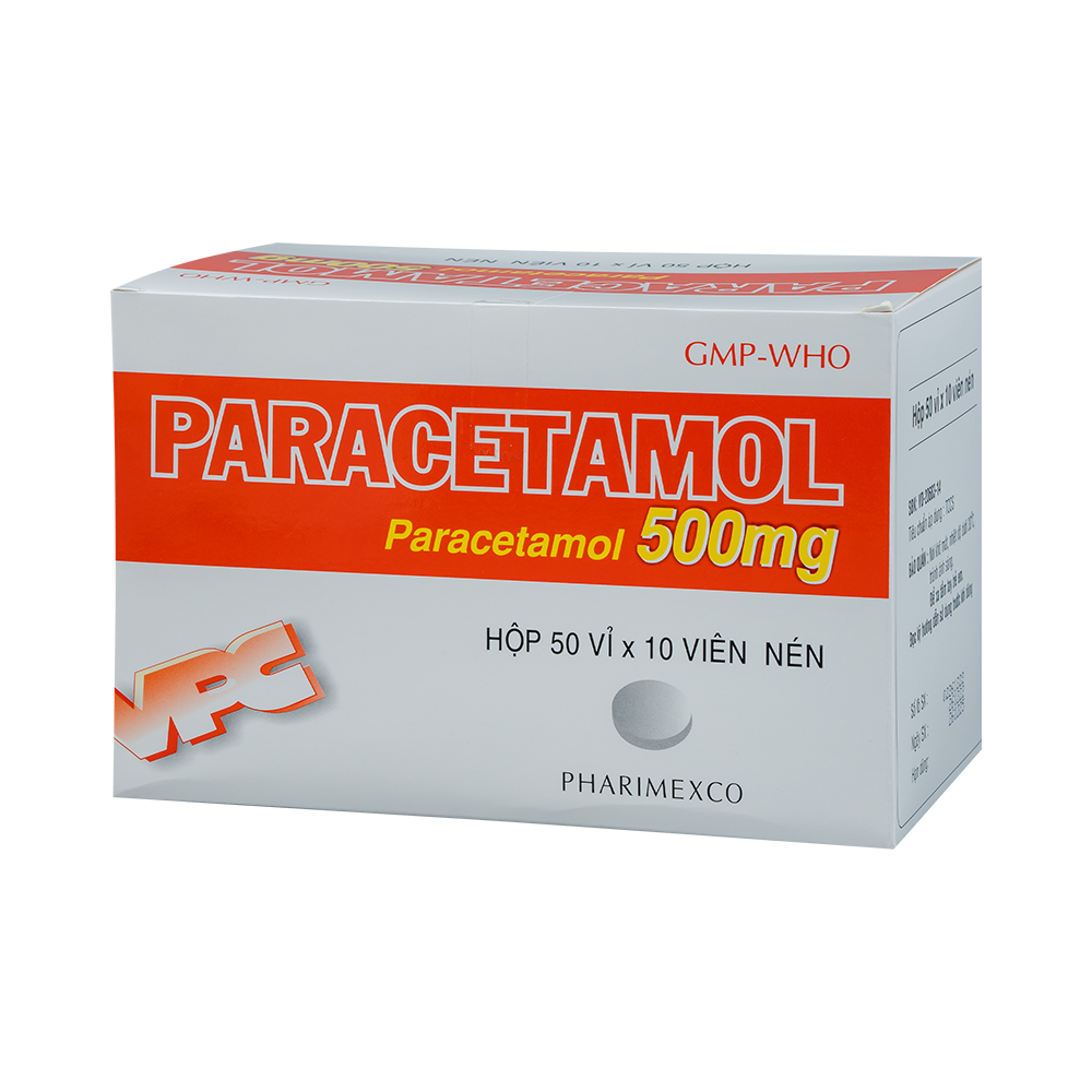 PARACETAMOL 500mg Hộp 50 vỉ x 10 viên Dược Cửu Long