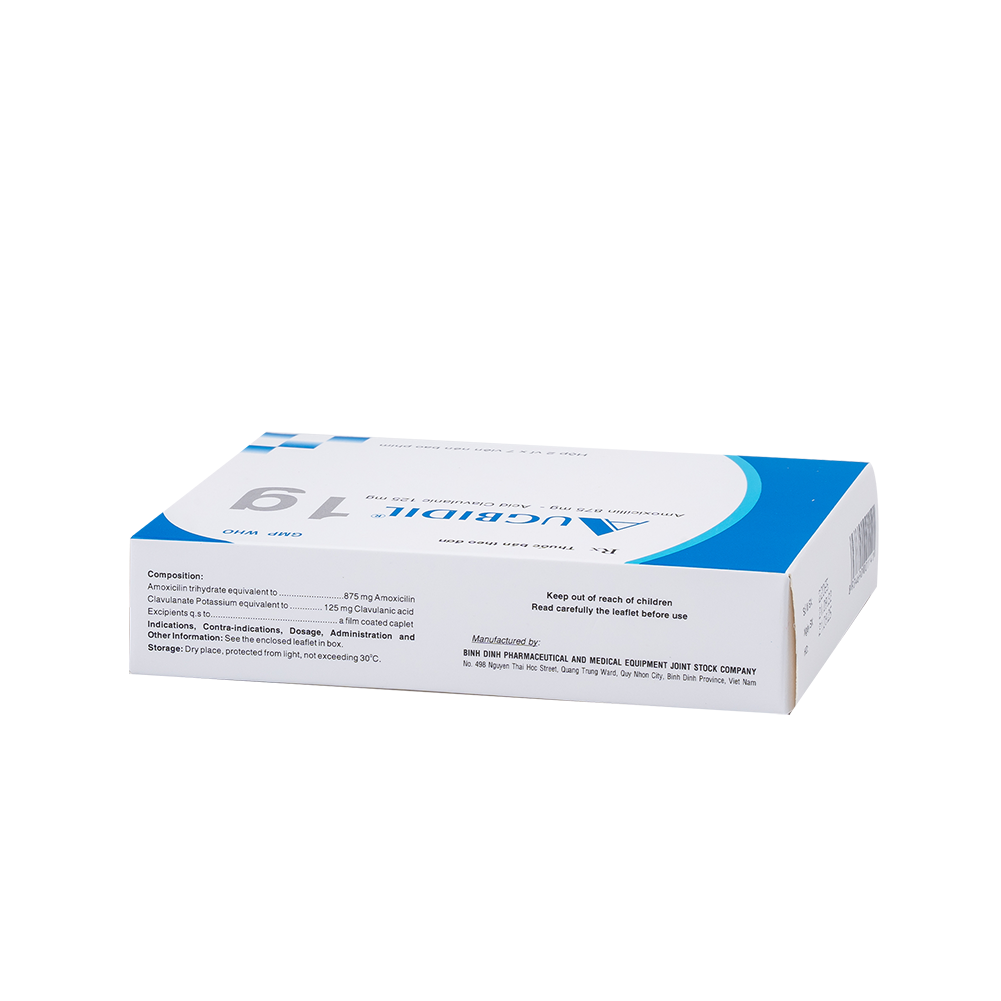 Augbidil 1g H/14 Hộp 2 Vỉ x 7 Viên Bidiphar