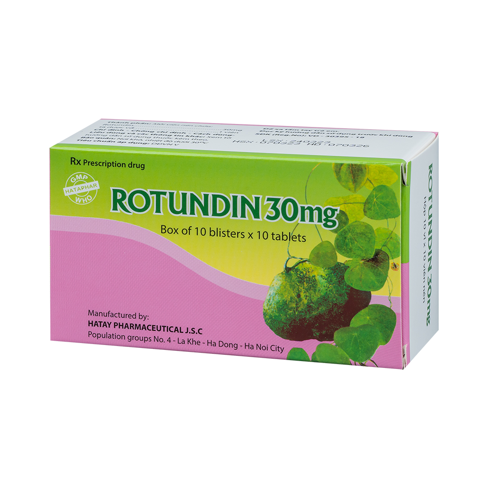 Rotundin Hộp 10 vỉ x 10 viên nén Hataphar