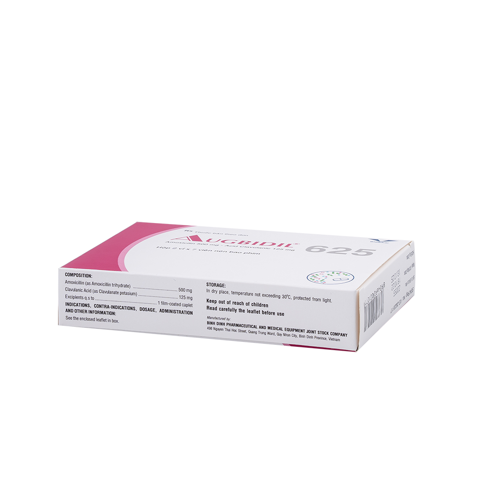 Augbidil 625 H/14 Hộp 2 Vỉ x 7 Viên Bidiphar