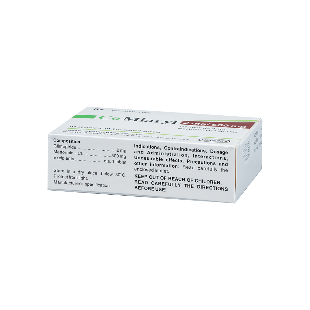 CO MIARYL 2MG/500MG H/30V HASAN