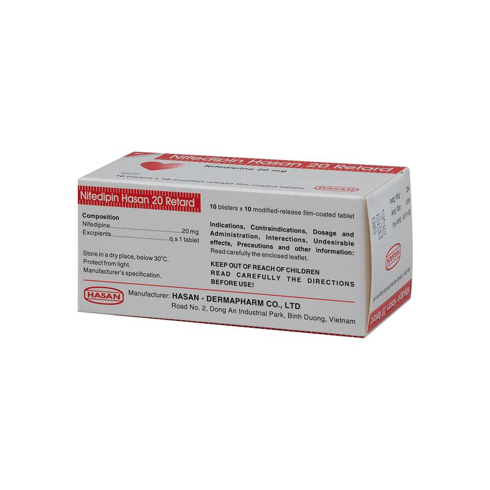 NIFEDIPIN 20 RETAR H/100V HASAN