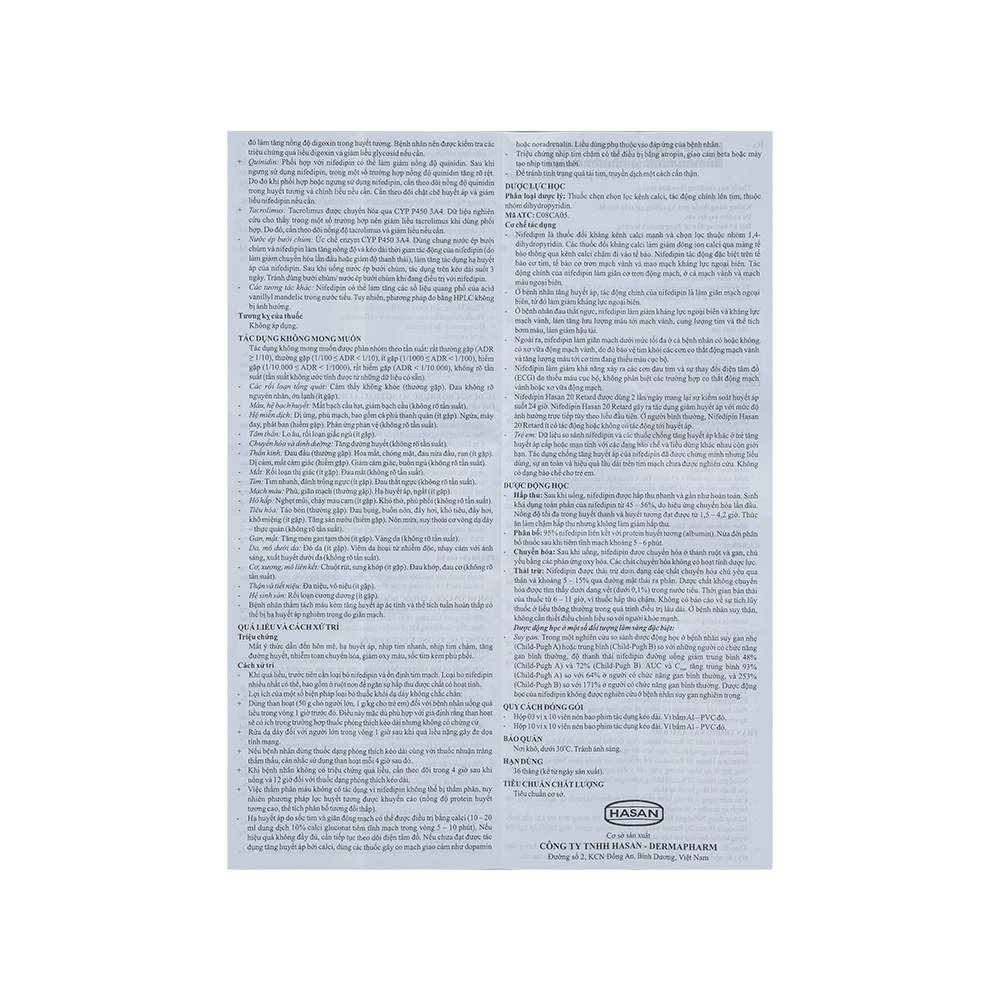 NIFEDIPIN 20 RETAR H/100V HASAN