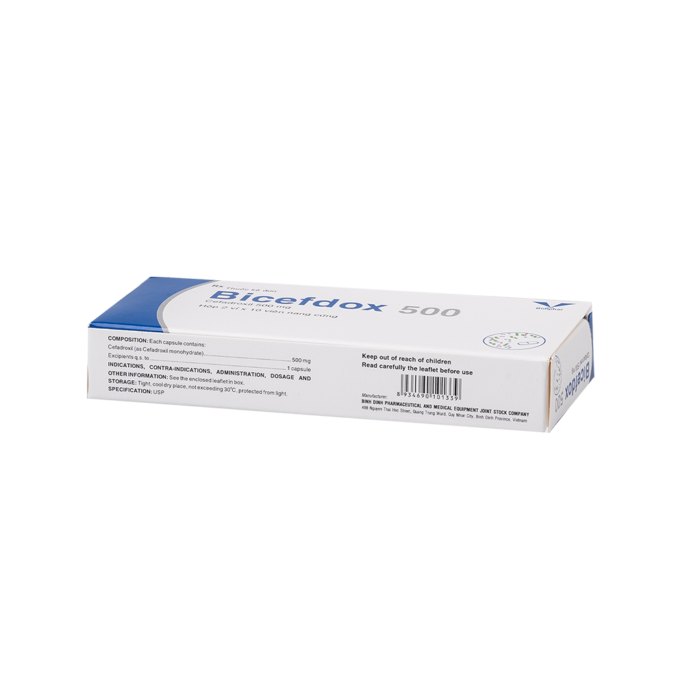 Bicefdox 500 H/20 Hộp 2 Vỉ x 10 Viên Bidiphar