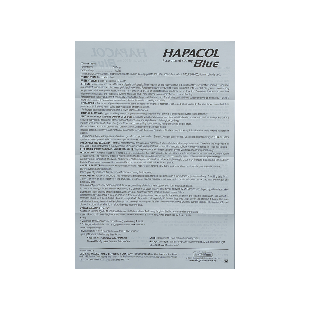 Hapacol Blue v/10 h/100 t/9600
