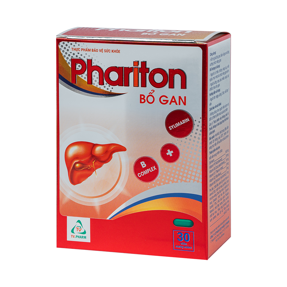 Phariton bổ gan V/10, H/30 Hộp 3 vỉ x 10 viên TVPharma