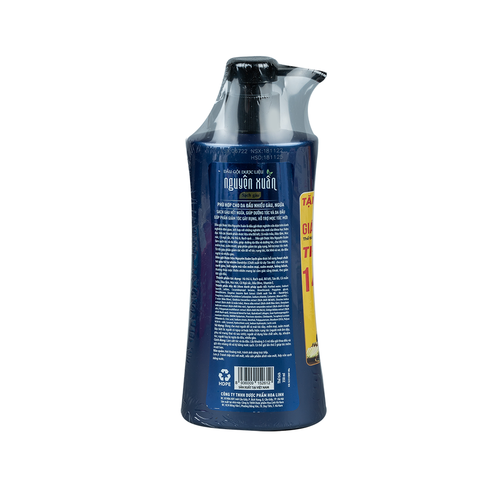 Dầu gội Nguyên Xuân Sạch gàu 350ml Chai 350 ml Hoa Linh