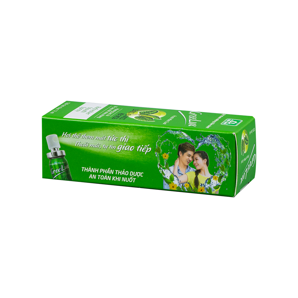 Xịt thơm miệng Greelux Fresh Mint Cool 12ml (Lá) Lọ 12 ml Hoa Linh