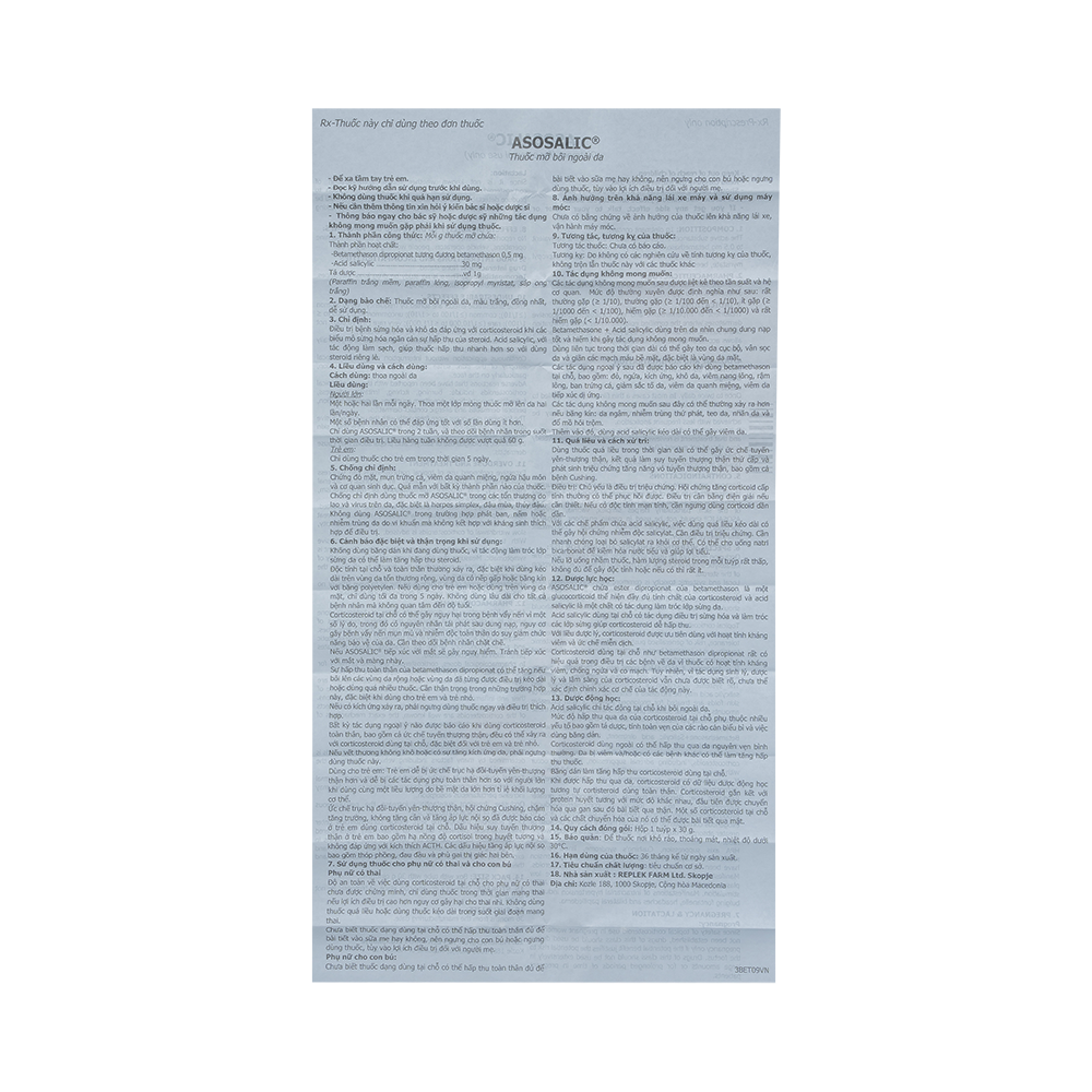 ASOSALIC Tuýp 30g Replek Pharma