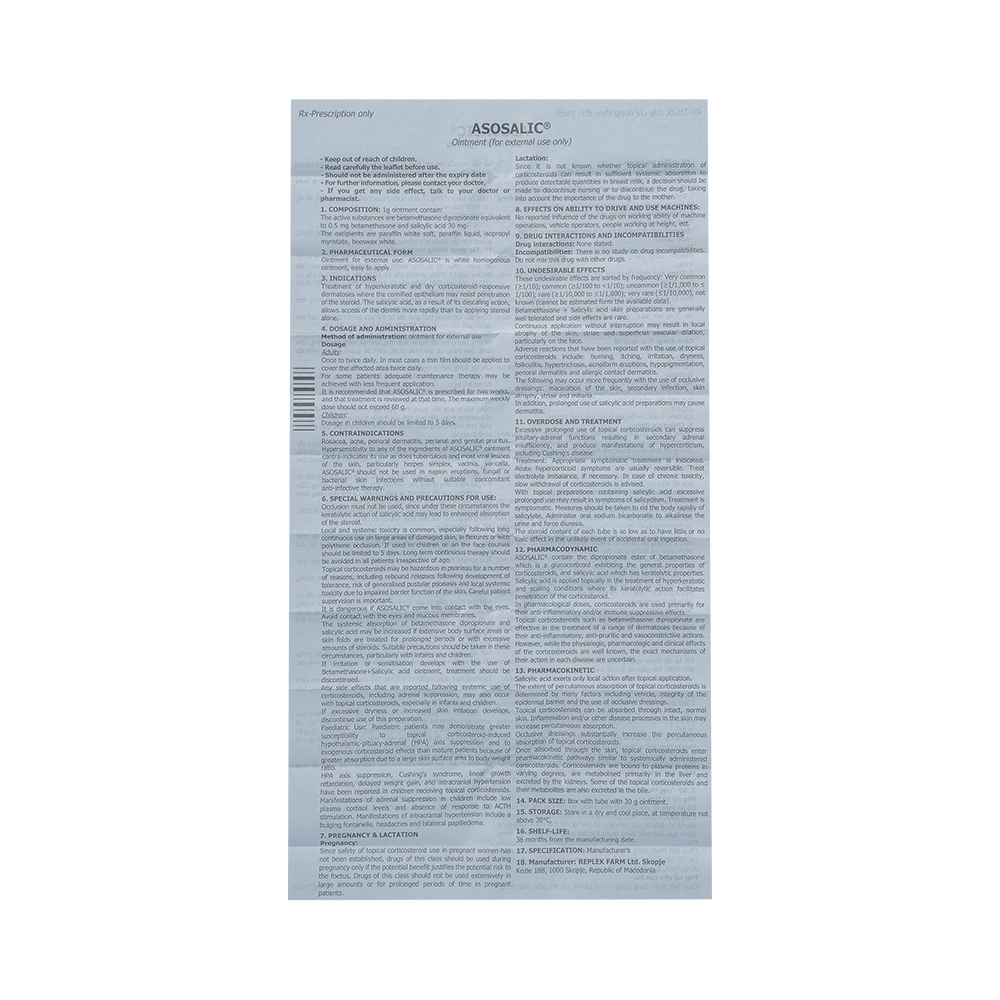 ASOSALIC Tuýp 30g Replek Pharma