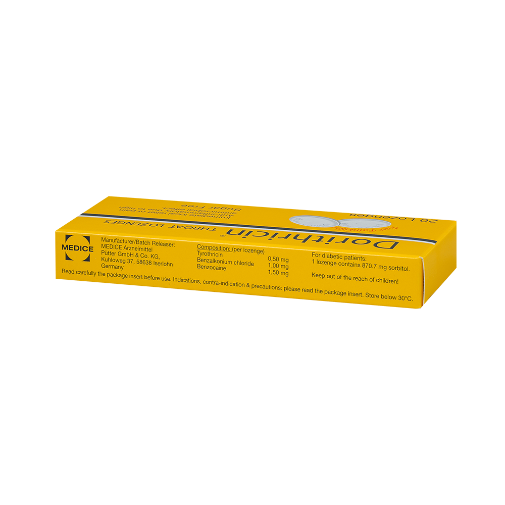 Dorithricin Hộp 2 vỉ x 10 viên Medice Arzneimittel