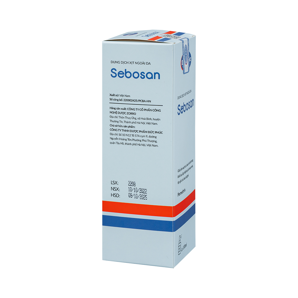 Xịt ghẻ SEBOSAN 100ml