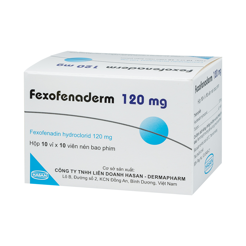 FEXOFENADERM 120MG HỘP/100V NÉN HASAN