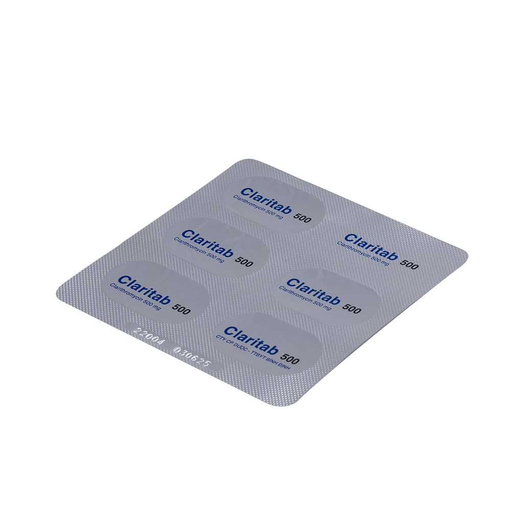 Claritab 500 H/20 Hộp 4 Vỉ x 5 Viên Bidiphar