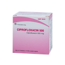 Ciprofloxacin 500 (hồng) H/100 Hộp 10 Vỉ x 10 Viên Bidiphar