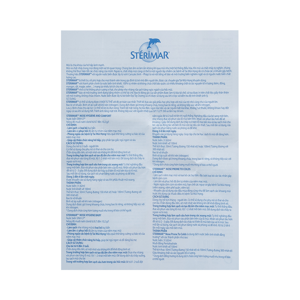 STERIMAR NOSE HYGIENE BABY 50 ML Hộp 1 chai 50ml Hyphens