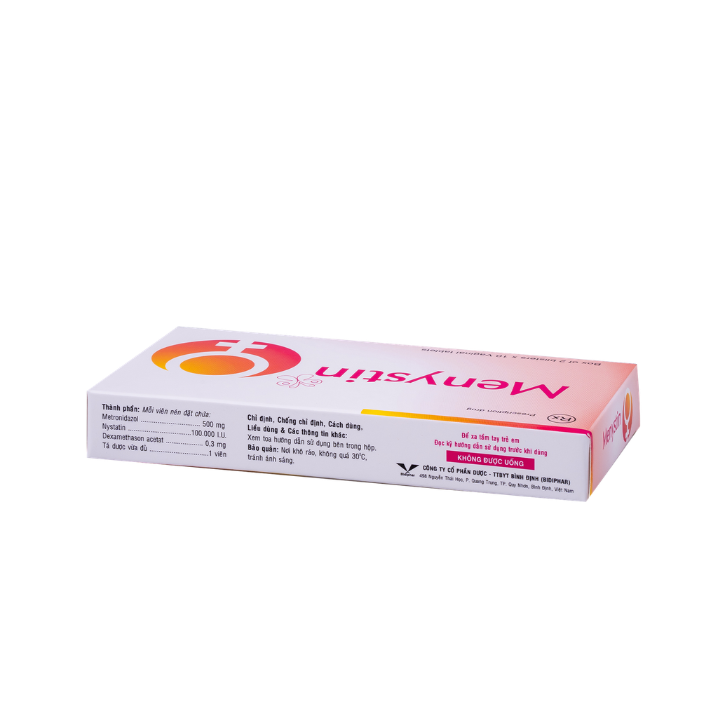 Menystin (vỉ xé) H/20 Hộp 2 Vỉ x 10 Viên Bidiphar