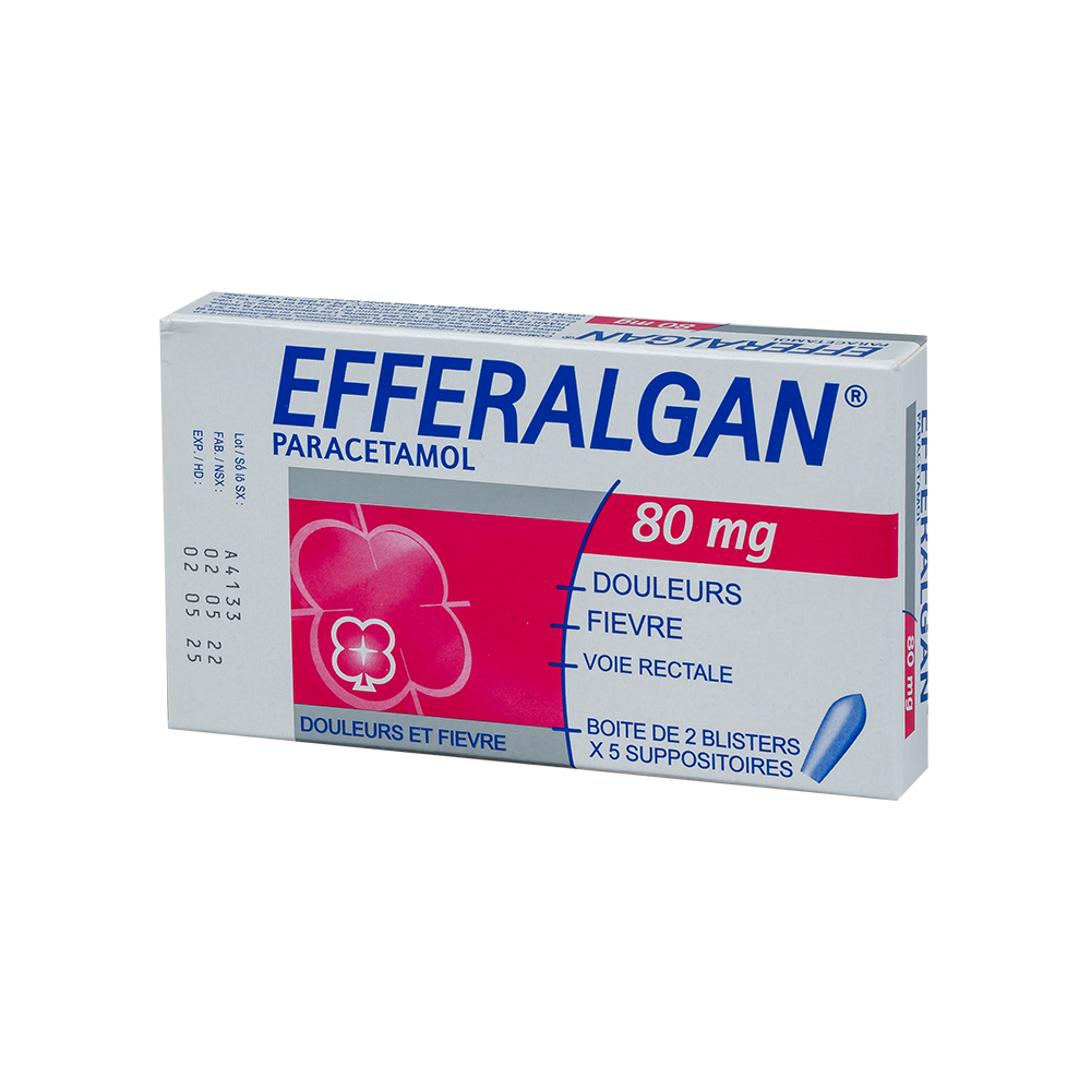 Efferalgan 80mg Suppo Hộp 10 viên đạn
