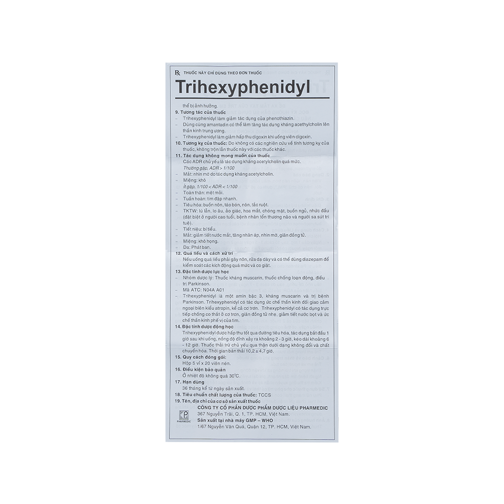 TRIHEXY PHENIDYL*