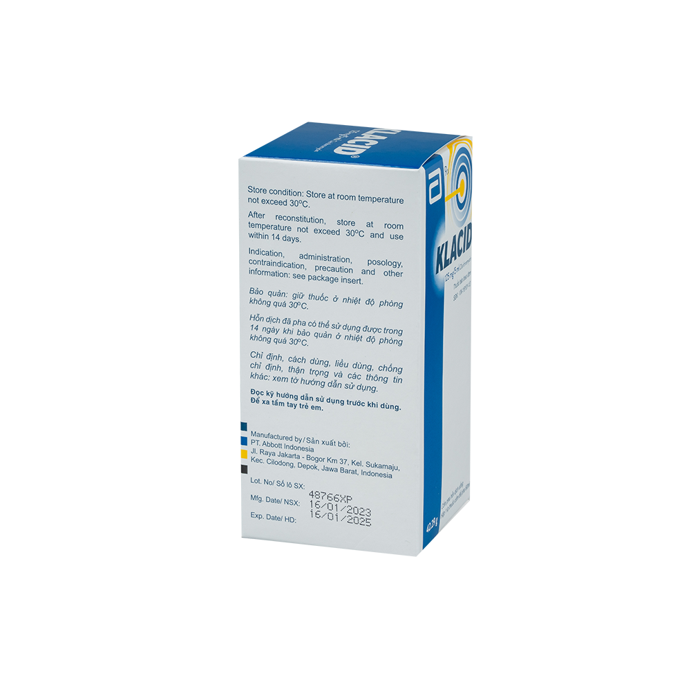 KLACID 125MG/5ML 60ML B/1 ABBOTT