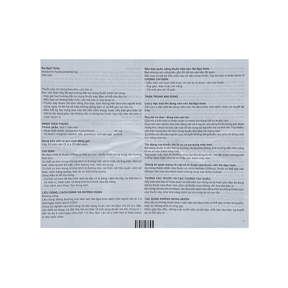 NO-SPA FORTE 80mg