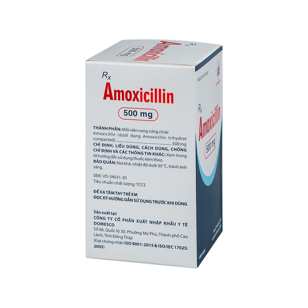 Amoxicillin 500 mg -NH Chai 200 viên Domesco