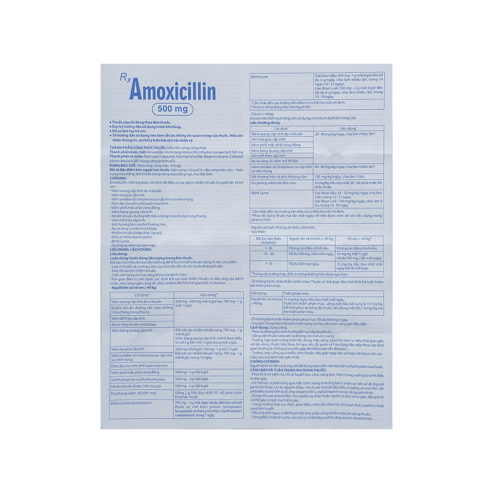Amoxicillin 500 mg -NH Chai 200 viên Domesco