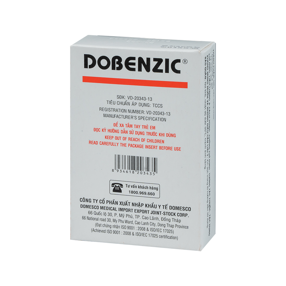 Dobenzic Hộp 3 vỉ x 10 viên Domesco