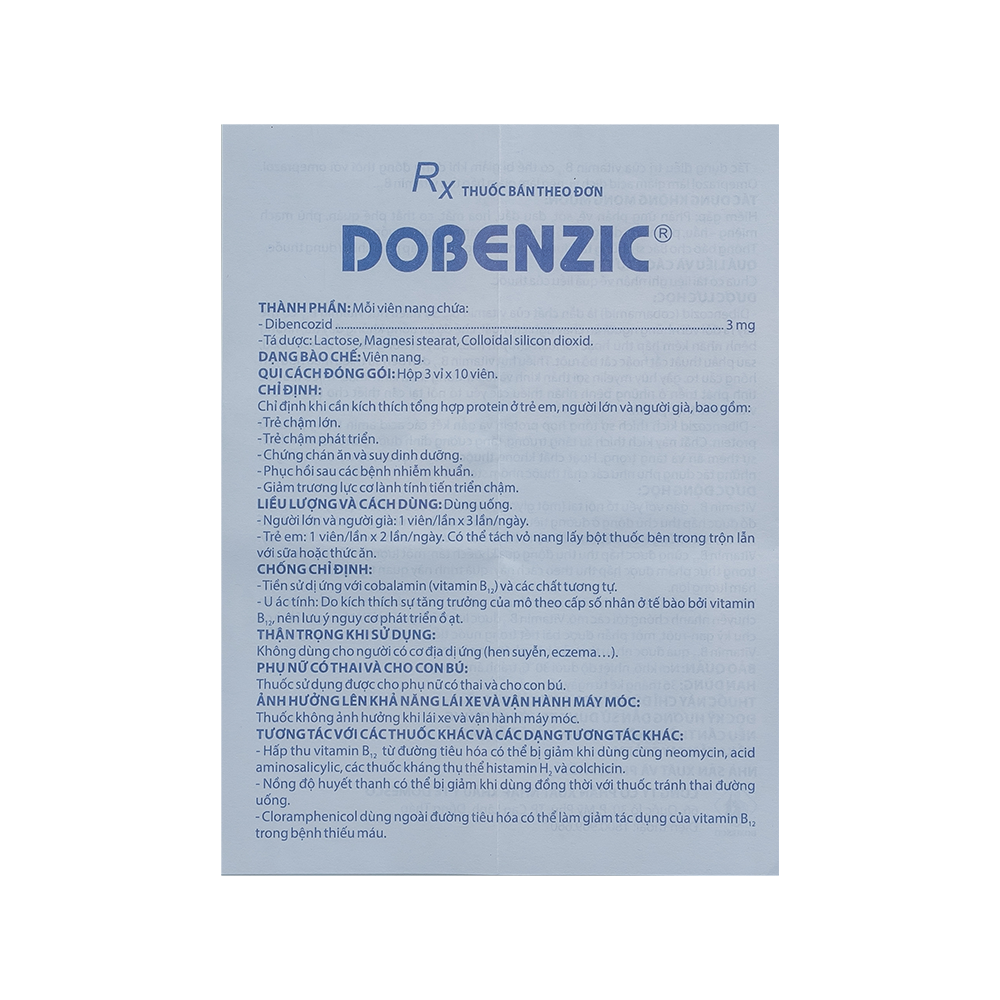 Dobenzic Hộp 3 vỉ x 10 viên Domesco