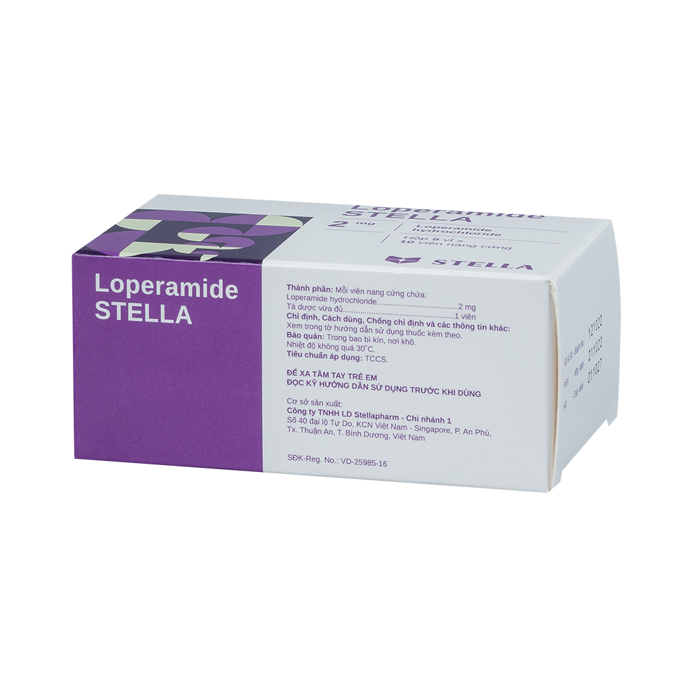 Loperamid Stella Hộp 5 vỉ x 10 viên Stella