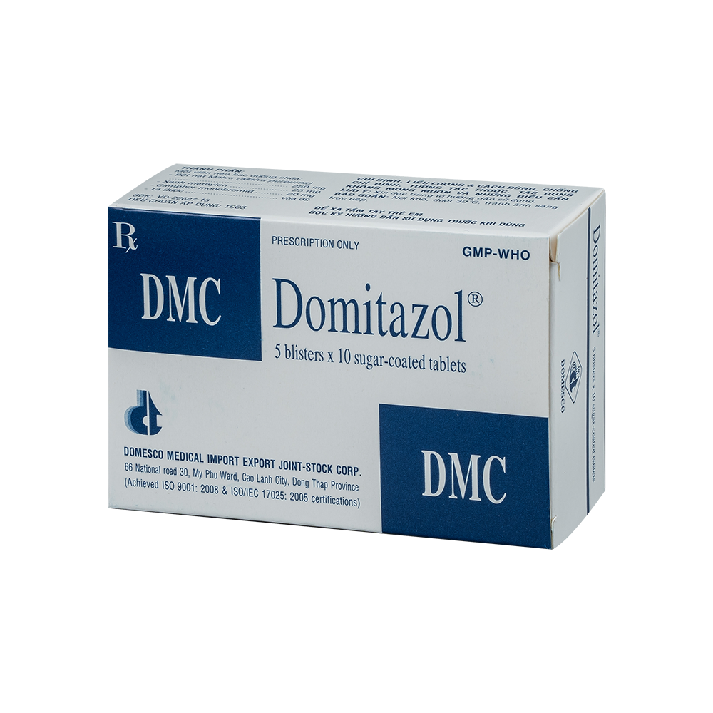 Domitazol Hộp 5 vỉ x 10 viên Domesco