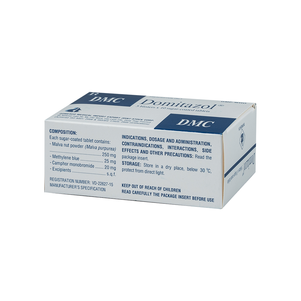 Domitazol Hộp 5 vỉ x 10 viên Domesco