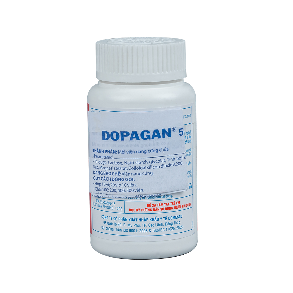 Dopagan 500 mg Chai 100 viên Domesco