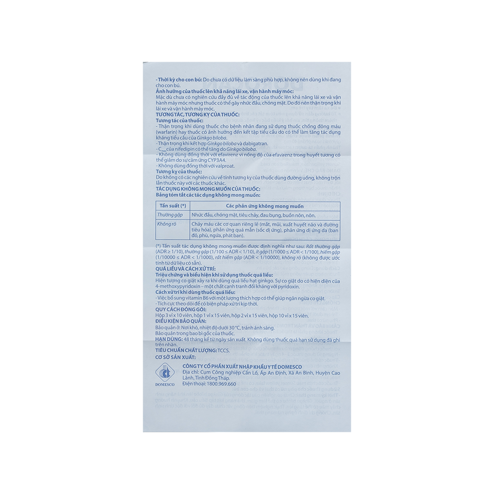 Dorocan 40mg Hộp 2 vỉ x 15 viên Domesco