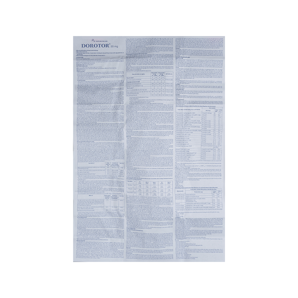Dorotor 20 mg Hộp 2 vỉ x 10 viên Domesco