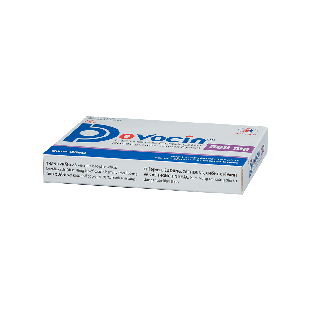 Dovocin 500 mg Hộp 1 vỉ x 5 viên Domesco