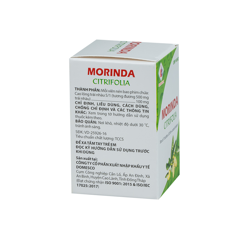 Morinda citrifolia Chai 50 viên Domesco