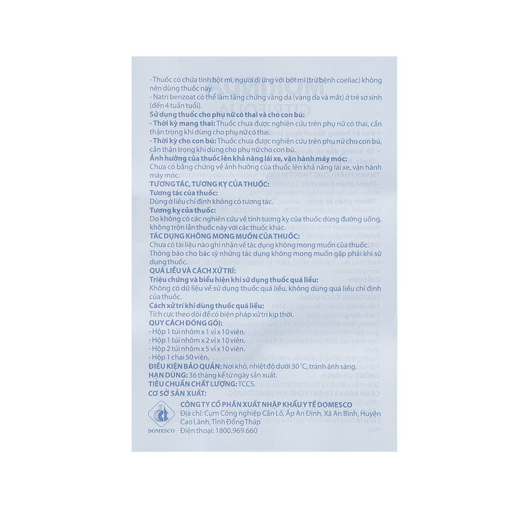 Morinda citrifolia Chai 50 viên Domesco