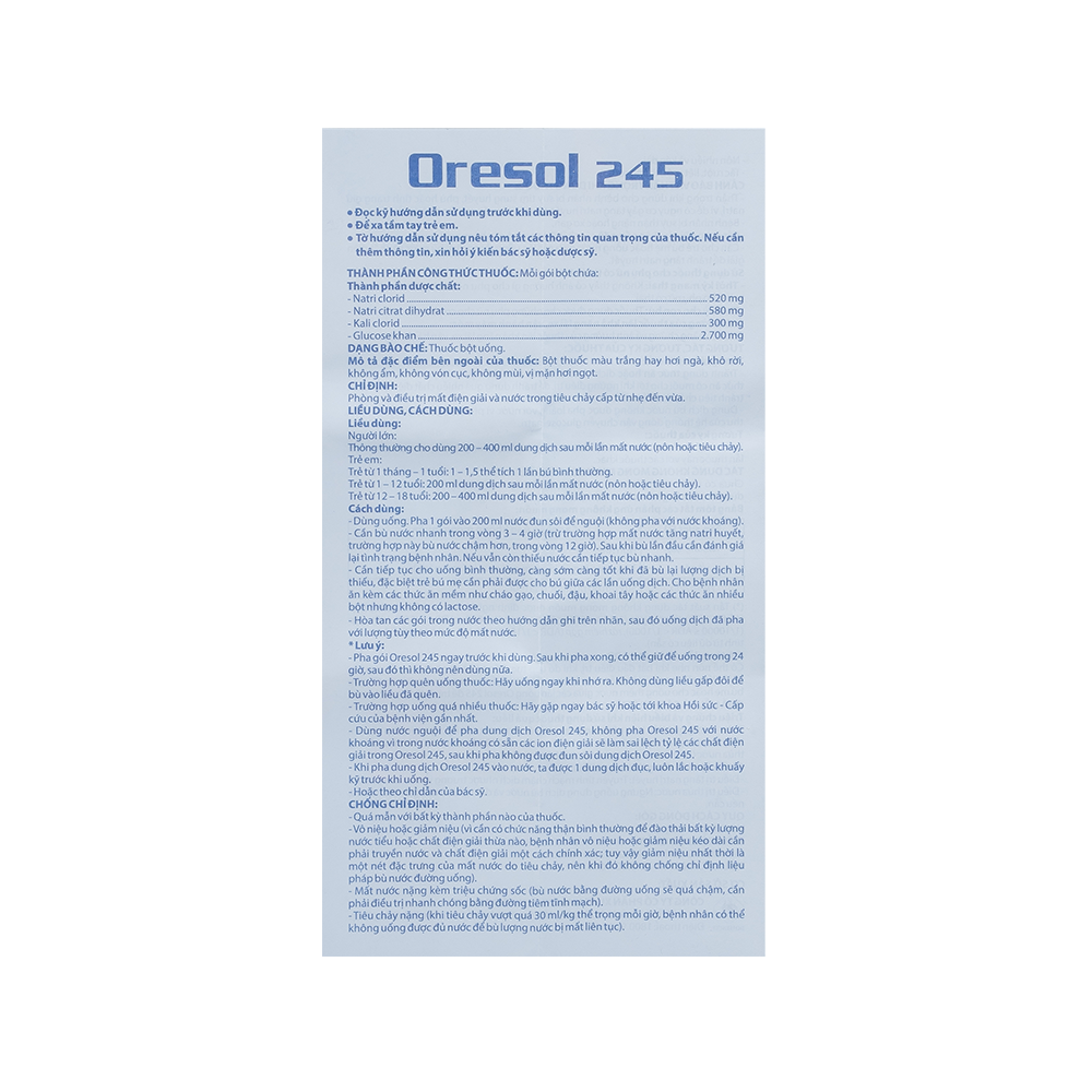 Oresol 245 Hộp 20 gói x 4,1g Domesco