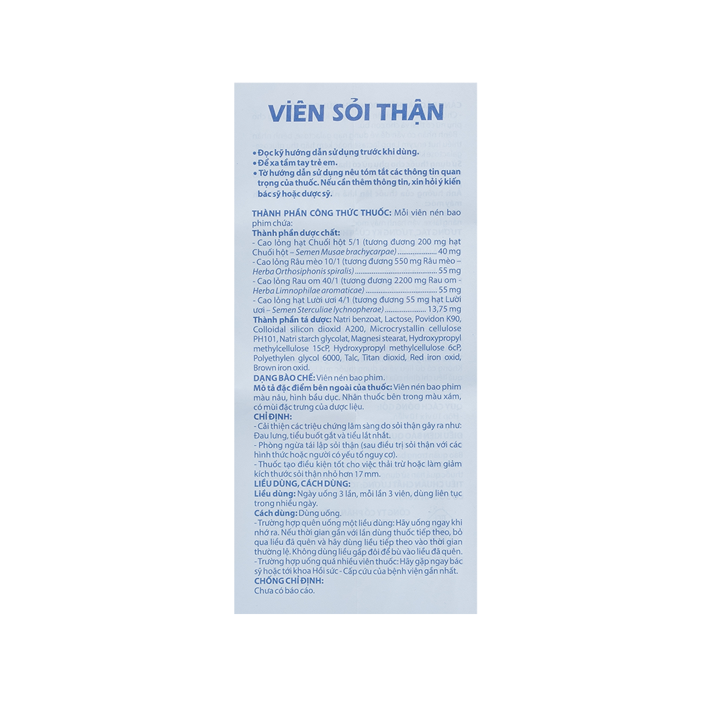 Viên sỏi thận Chai 100 viên Domesco