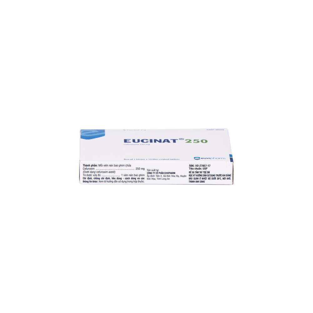 Eucinat 250 Hộp 1 vỉ x 10 viên Euvipharm