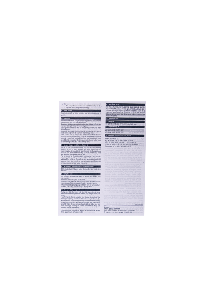 Eucinat 250 Hộp 1 vỉ x 10 viên Euvipharm