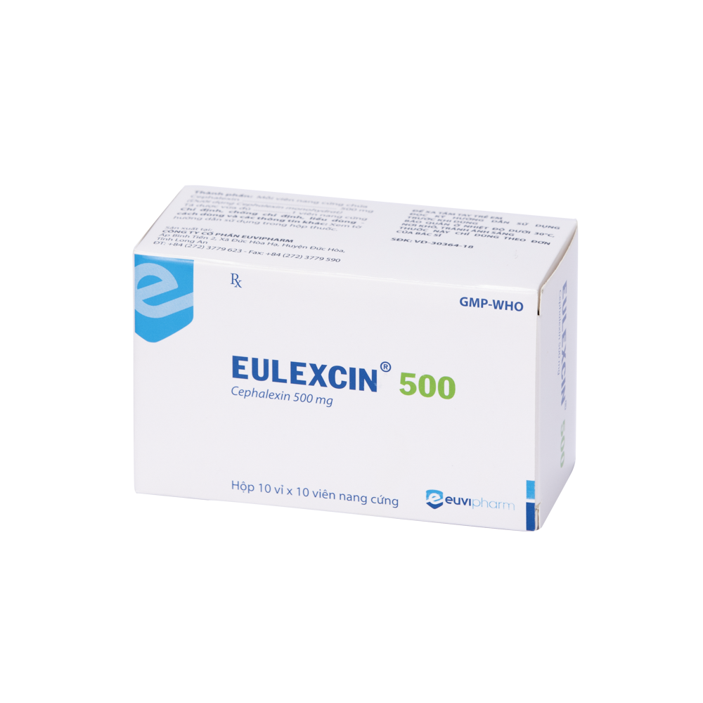 Eulexcin 500 Hộp 10 vỉ x 10 viên Euvipharm