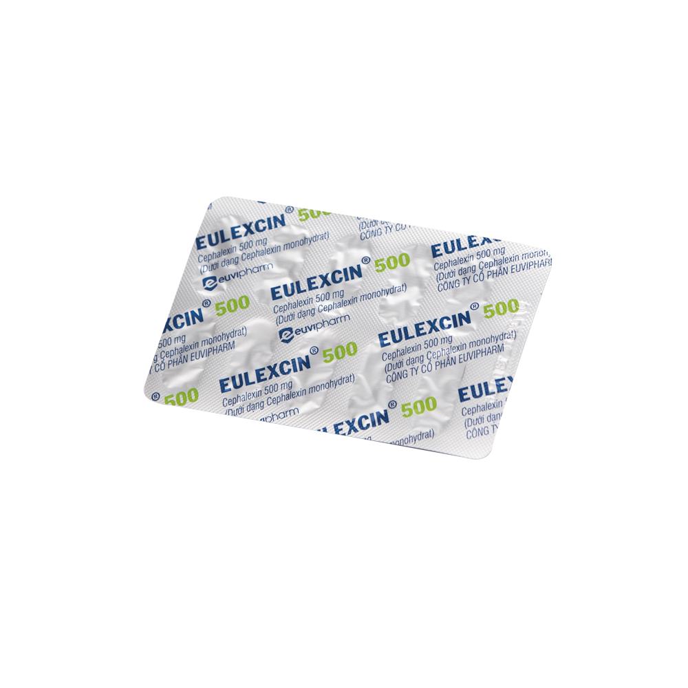 Eulexcin 500 Hộp 10 vỉ x 10 viên Euvipharm