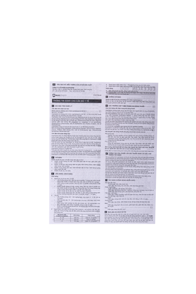 Eulexcin 500 Hộp 10 vỉ x 10 viên Euvipharm