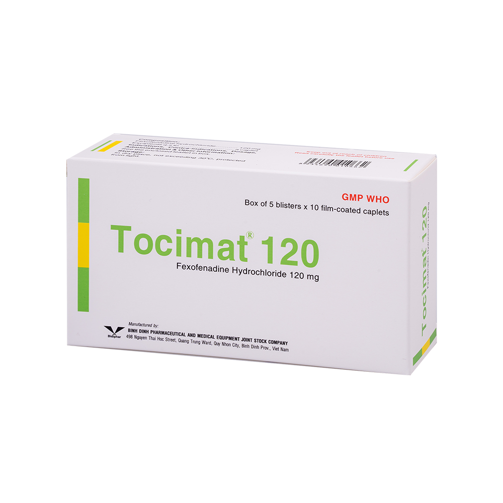 Tocimat 120 H/50 Hộp 5 Vỉ x 10 Viên Bidiphar